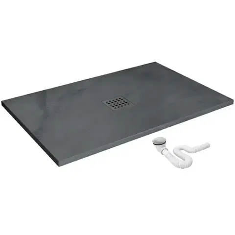 Sprchové vaničky Vanička obdĺžniková Rock Rea K4583 grey 80x120