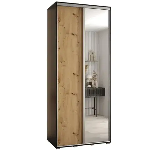 Šatníkové skrine Skriňa 45 Canaris 3 140 čierna/artisan/silver