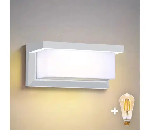 Svietidlá BRILAGI - LED stmievateľné vonkajšie nástenné svietidlo BRICKY 1xE27/6W/230V 2700-6500K IP54 biela BG1697+AI0601