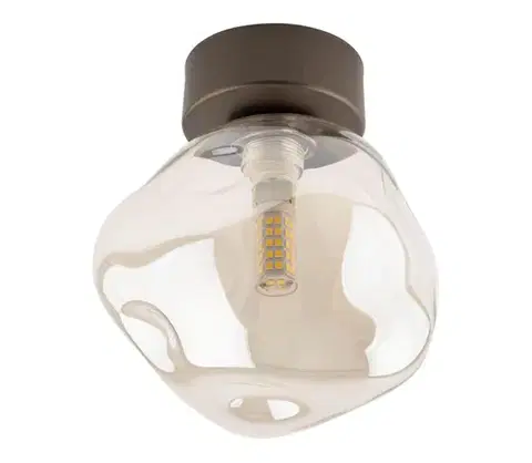 Svietidlá  Stropné svietidlo LAVA 1xG9/8W/230V bronzové/dymovo-béžové 11034