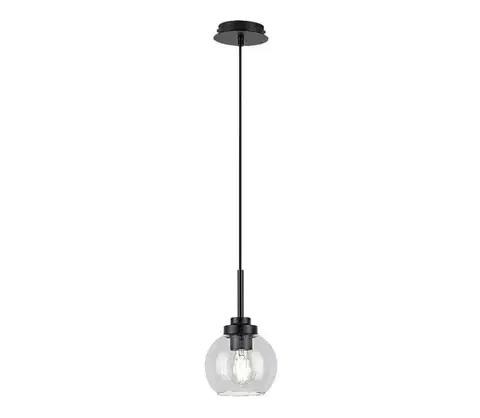 Svietidlá Rabalux 75006 - Kúpeľňový luster na lanku TIRINA 1xE27/15W/230V čierna IP44 75006
