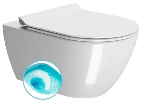 Záchody GSI - PURA závesná WC misa, Swirlflush, 36x55cm, biela ExtraGlaze 881511