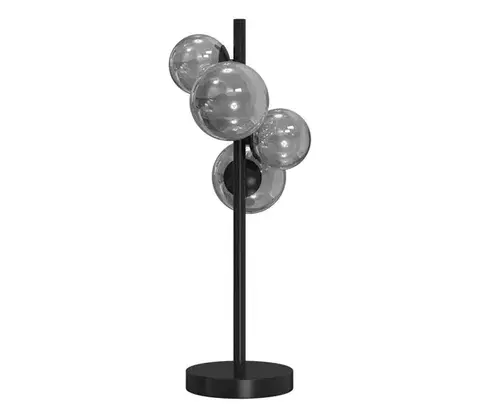 Lampy ONLI - Stolná lampa PALOMA 4xG9/10W/230V 48 cm čierna/dymová 5084/LGN