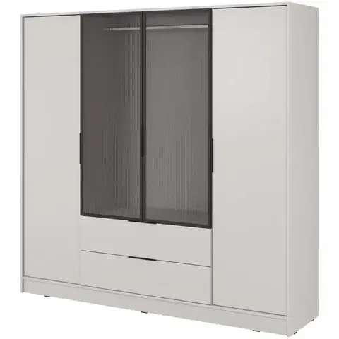 Šatníkové skrine Skriňa Kelly 4D RM cashmere s LED