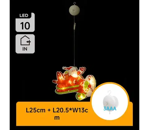 Vianočné dekorácie  B.V.  - LED Vianočná dekorácia LED/3xAAA vianočné lietadlo 17cm B10303K64