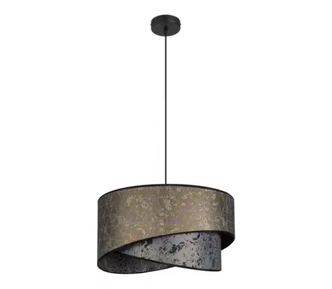 Svietidlá  Luster na lanku REZO 1xE27/60W/230V šedá/zlatá 0020