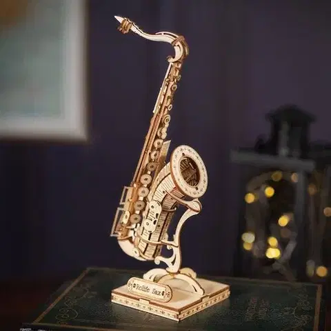 3D puzzle 3D Creative Drevené 3D Puzzle - Saxofón