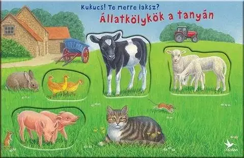 Leporelá, krabičky, puzzle knihy Kukucs! Te merre laksz? Állatkölykök a tanyán