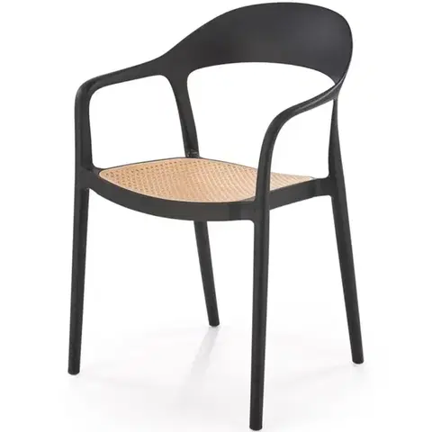 Kuchynské stoličky Stolička K530 čierna/prírodné