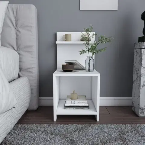 Nočné stolíky Nočný stolík Ullman - White