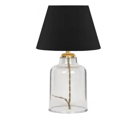 Lampy  Stolná lampa AYD 1xE27/40W/230V čierna/číra 780SGN4489