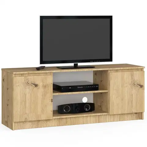 TV stolíky Dizajnový TV stolík ROMANA140, dub Artisan