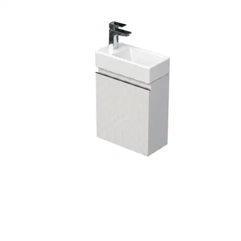 Kúpeľňový nábytok Koupelnová skříňka s umyvadlem SAT Cube Way 40x47,5x20 cm bílá mat CUBE3D40DLB CUBE3D40DLB