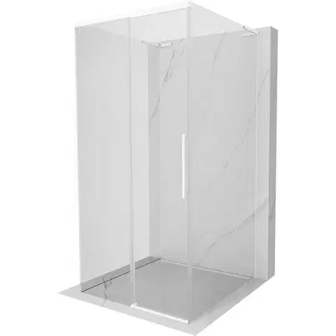 Sprchovacie kúty MEXEN/S - Rox-3S L sprchový kút 3 stenný, posuvný 120 x 120, transparent, biela 8C2L-120-120-20-00-3S