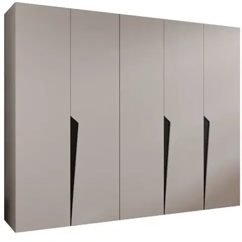 Šatníkové skrine Skriňa Piano 1-250 kašmír/čierna