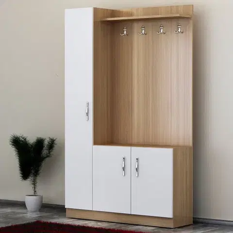 Predsieňové steny Predsieňová stena Naturel - Teak, White