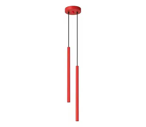 Svietidlá  SL.2142 - Závesný luster PASTELO 2xG9/8W/230V červený SL.2142