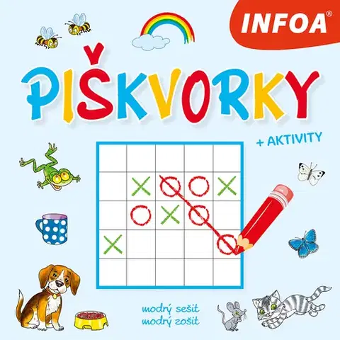 Pre deti a mládež - ostatné Piškvorky + Aktivity - modrý sešit / modrý zošit (CZ/SK vydanie)