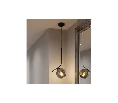 Svietidlá BRILAGI - Luster na lanku DIOR 1xE27/60W/230V čierna/dymová sivá 59-006B