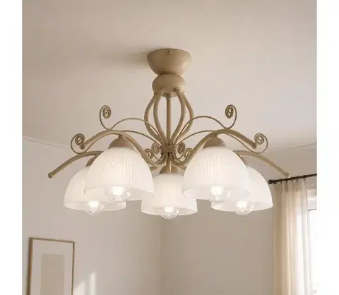 Svietidlá BRILAGI - Prisadený luster ANTICO MODERN 5xE27/60W/230V béžová 8590828037941