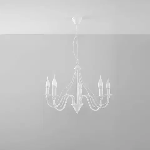 Lampy do obývačky Luster Minerwa 5 A-0214 biely