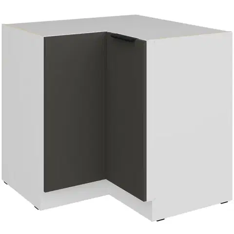 Kuchynské skrinky stojace Kuchynská skrinka Aria-Gr/Wh Anti Fingerprint 90x90 Dn 2f Bb