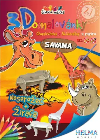 Pre deti a mládež - ostatné 3D omalovánky Savana