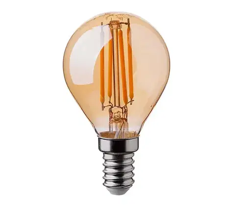 LED osvetlenie  LED Žiarovka FILAMENT AMBER P45 E14/4W/230V 2200K 214499
