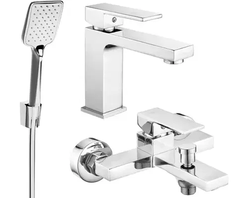 Kúpeľňové batérie MEXEN/S - Uno R62 Set umývadlovej a vaňovej batérie s príslušenstvom, chróm 71403R62-00