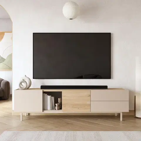 TV stolíky DREAM TV stolík na nožičkách 2D2S, sepet/coast
