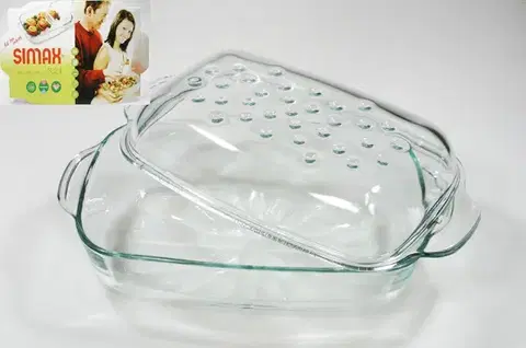 Pekáče, plechy MAKRO - Pekáč hranatý 3,2L a veko 2,30L