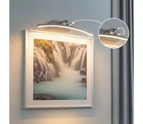 Svietidlá Paulmann 95557 - LED/8,5W Nástenné svietidlo na obrazy BENTO 230V 40 cm matný chróm 95557