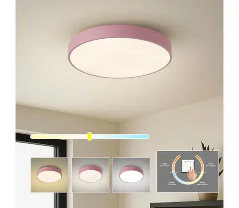 Svietidlá BRILAGI - LED stropné svietidlo POOL LED/48W/230V 3000/4000/6000K 40 cm ružové BRI687