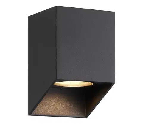 Svietidlá Nordlux - Vonkajšie nástenné svietidlo NIKO 1xGU10/25W/230V IP54 čierna 2518451003