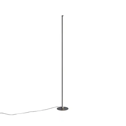 Stojace lampy Dizajnová stojaca lampa čierna vrátane LED s dotykovým stmievačom - Clutch