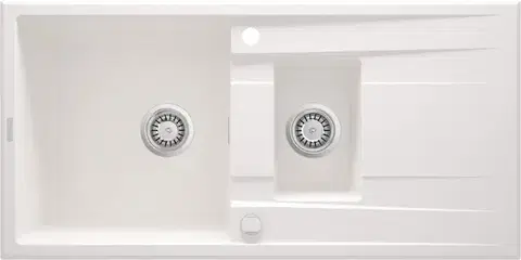 Kuchynské drezy DEANTE DEANTE - Eridan alabaster - Granitový drez 1.5 - bowl s odkvapkávačom ZQE_A513