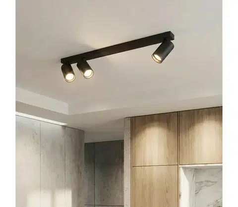 Svietidlá BRILAGI - Bodové svietidlo SELE LONG 3xGU10/30W/230V čierna WO-SELE-SP09-BKL-OEM
