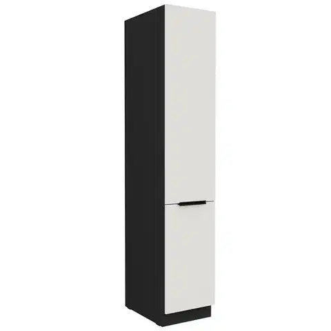 Kuchynské skrinky stojace Kuchynská skrinka Aria-Wh/Bl Anti Fingerprint 40dk-210 2f