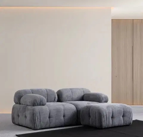 Sedacie súpravy Rohová sedacia súprava / Rohová pohovka Petite 2 - Grey