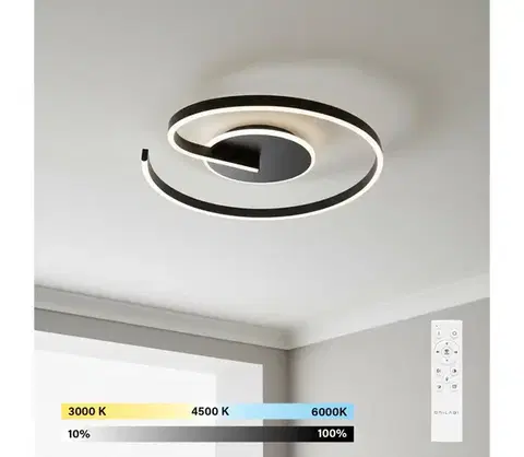 Svietidlá BRILAGI -LED Stmievateľné stropné svietidlo SPIRAL LED/56W/230V 3000/4000/6000K+DO BR7262/BBK-56W