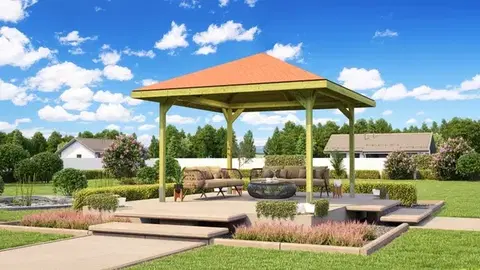 Záhrada Drevený záhradný altánok 651 (3,8x3,8m) Weka