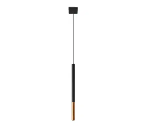 Svietidlá  Luster na lanku MOSAIC 1xG9/12W/230V čierna/meď SL.0888