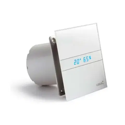 Doplnky do kúpeľne CATA - E-120 GTH kúpeľňový ventilátor axiálny s automatom, 6W/11W, potrubie 120, biel 00901200