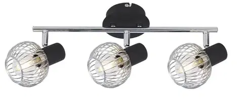 Nástenné svetlá Nástenná lampa Oslo strip e14 čierna/chróm