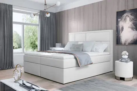 Manželské postele MOREN 27 boxpringová posteľ 140x200, Soft 17
