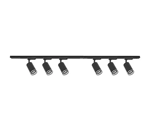 Svietidlá  Bodové svietidlo v lištovom systéme PIPE 6xGU10/10W/230V čierne ML2085