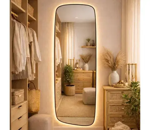 Svietidlá Baltica Design-LED Zrkadlo s podsvietením STONE CALM 15W/230V 2700K 155x50 cm IP65 čierna 5904107932583