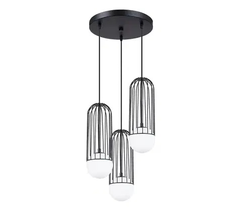 Svietidlá  SL.1336 - Luster na lanku BRINA 3xG9/8W/230V čierna SL.1336