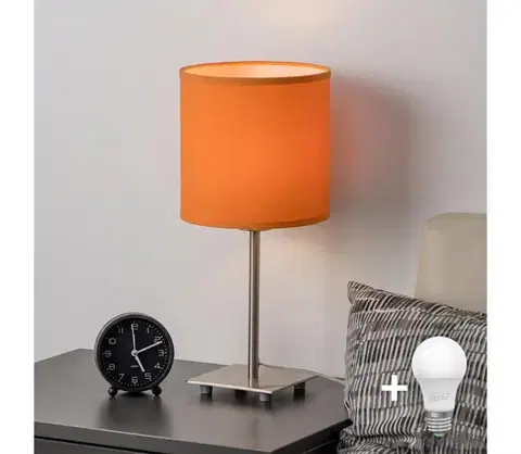 Lampy BRILAGI - LED stolná lampa NUBILA 1xE27/60W/230V oranžová EG32509+BG2453