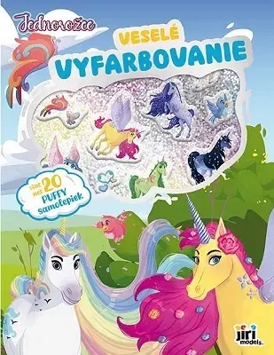 Nalepovačky, vystrihovačky, skladačky Veselé vyfarbovanie so super samolepkami - Jednorožce